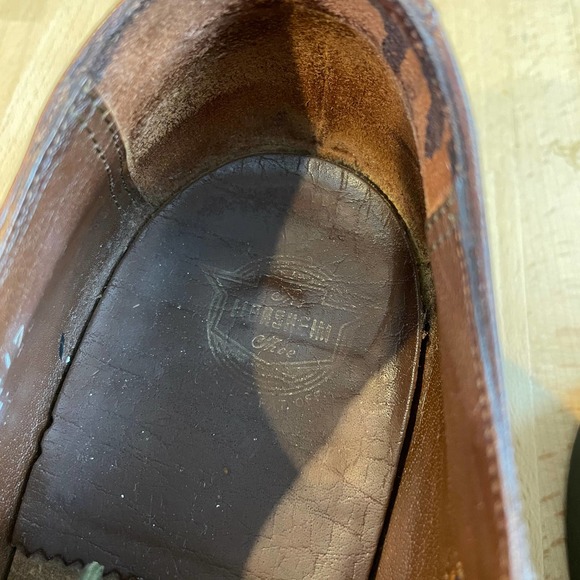 Vintage Florsheim Brown Pebbled Leather Oxfords - Picture 8 of 9